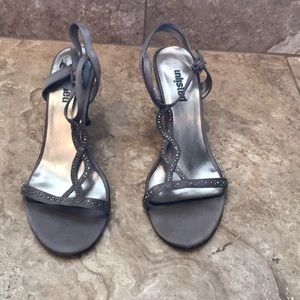 Size 8.5 Dark Silver Heels